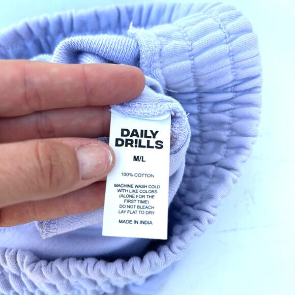 Daily Drills Set Vintage Crew Sweatshirt Super Shorts Lilac Purple Medium Large - Picture 12 of 13